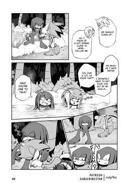 animal_genitalia animal_penis barefoot bathing blush blush_lines bruised bruised_leg dildo echidna_penis feet forest forest_background genitals hot_spring male manga_style nature nature_background onsen penis plant sex_toy sleeping text tree water codyf0xx sega sonic_the_hedgehog_(series) knuckles_the_echidna sonic_the_hedgehog echidna eulipotyphlan hedgehog mammal monotreme absurd_res comic english_text hi_res monochrome