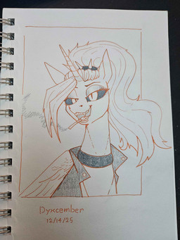 accessory black_sclera choker cigarette cigarette_in_mouth clothing eyebrows eyelashes female feral hair_accessory hairband horn jacket jewelry leather leather_clothing leather_jacket leather_topwear necklace object_in_mouth pupils slit_pupils smoking smoking_cigarette solo spiked_hairband toony topwear wings stray_prey mythology dyx_(mlp) equid equine mammal mythological_creature mythological_equine winged_unicorn hi_res line_art