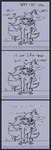 anthro blue_border blush border dialogue featureless_chest female flat_chested fur inner_ear_fluff nude nude_anthro nude_female open_mouth solo text tuft davidthewolfx10 nintendo pokemon braixen generation_6_pokemon pokemon_(species) 2024 absurd_res english_text greyscale hi_res monochrome sketch