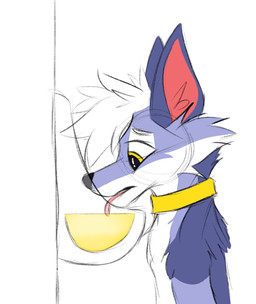 anthro bodily_fluids drinking drinking_urine genital_fluids male solo toilet urinal urine urine_in_mouth urine_on_face watersports yellow_eyes tidnex riko_(tidnex) canid canine fox mammal hi_res