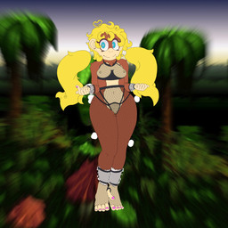 anthro clothing female fishnet_clothing nipples solo badoodlezzz donkey_kong_(series) nintendo tiny_kong haplorhine mammal monkey primate absurd_res hi_res