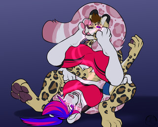 anthro breasts duo feet female foot_fetish foot_focus foot_on_face hindpaw hypnosis male male/female mind_control pawpads paws carifoxleopard ash_(ashkelling) candy_(carifoxleopard) felid feline leopard mammal pantherine snow_leopard 5:4