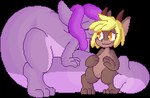 2_mouths ambiguous_gender anthro blonde_hair chibi double_kiss dreadlocks duo featureless_crotch hair horn kissing long_ears male male/ambiguous male/male multi_mouth nude purple_body simple_background size_difference tail tail_mouth thick_tail thick_thighs unusual_anatomy unusual_tail sweaterbrat mythology bloop_(tacokurt) schatti bog_leech_(species) bogroo dragon gastropod hybrid kangaroo macropod mammal marsupial mollusk monster mythological_creature mythological_scalie octoroo scalie animated digital_media_(artwork) low_res pixel_(artwork) pixel_animation short_playtime sketch thumbnail