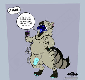Rating: e
ID: 5745766
Date: 2025-07-30 21:44:45 -0400
Status: pending
Score: 23
anthro belly beverage blue_penis english_text fur genitals grey_body grey_fur hi_res machine male mane overweight overweight_male pawpads penis potion_bottle protogen soda solo text thewilldpink tiger_pattern visor post #5745766