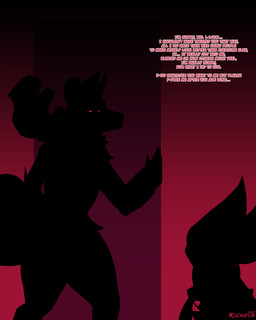 anthro apology dialogue duo male silhouette text cuchuflin nintendo pokemon cinder_(cuchuflin) rio_(cuchuflin) generation_6_pokemon generation_8_pokemon mega_evolution mega_lucario pokemon_(species) raboot 2025 absurd_res comic english_text hi_res