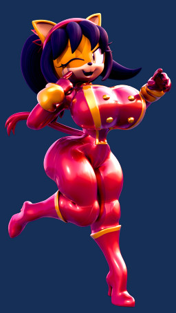 anthro big_breasts black_hair bodysuit boots breasts clothing curvy_figure female footwear glistening glistening_bodysuit glistening_clothing glistening_latex glistening_skinsuit hair high_heeled_boots high_heels hourglass_figure huge_breasts latex latex_bodysuit latex_boots latex_clothing latex_footwear latex_skinsuit latex_uniform military_uniform red_bodysuit red_boots red_clothing red_footwear red_latex red_skinsuit shoes simple_background skinsuit small_waist solo tail tight_clothing transparent_background uniform wide_hips yellow_body palisal meatcorp sega sonic_the_fighters sonic_the_hedgehog_(series) honey_the_cat domestic_cat felid feline felis mammal 2025 3d_(artwork) 4k 9:16 absurd_res alpha_channel digital_media_(artwork) hi_res