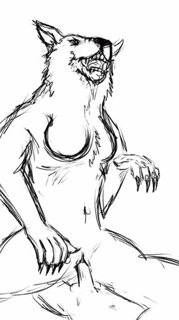 anthro anthro_penetrated biped breasts claws cowgirl_position duo erection faceless_character faceless_human faceless_male fangs featureless_breasts female female_focus female_on_human female_on_top female_penetrated from_front_position genitals human_on_anthro human_penetrated human_penetrating human_penetrating_anthro interspecies larger_anthro larger_female larger_penetrated lying male male/female male_on_anthro male_on_bottom male_penetrating male_penetrating_female on_back on_bottom on_top open_mouth penetration penile penile_penetration penis penis_in_vagina sex simple_background size_difference smaller_human smaller_male solo_focus teeth vaginal vaginal_penetration vulva white_background unknown_artist mythology canid canine canis human mammal mythological_canine mythological_creature werecanid werecanine werecreature werewolf wolf black_and_white digital_media_(artwork) monochrome sketch source_request