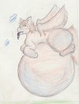 belly belly_inflation big_belly bloated blueberry_inflation bodily_fluids breath burping crayon_(artwork) equid equine fan_character feral flying fur graphite_(artwork) hanging_belly hi_res horse huge_belly hyper hyper_belly inflation male mammal mythological_creature mythological_equine mythology overweight panting pegasus pencil_(artwork) pony red_body red_fur side_view solo sound_effects sweat themagicsketch traditional_media_(artwork) wings