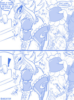 accessory anthro anthro_penetrated anus big_breasts blush bodily_fluids bottomwear bow_ribbon breasts butt clothing corset cum cum_in_vagina cum_inside dialogue eyebrows eyelashes eyes_closed female female_penetrated from_behind_position furgonomics furniture genital_fluids genitals group hair hair_accessory hair_bow hair_ribbon heart_symbol human_on_anthro human_penetrating human_penetrating_anthro infidelity interspecies lingerie long_hair looking_pleasured maid_uniform male male/female male_penetrating male_penetrating_female moan open_mouth open_smile orgasm penetration plap ribbons risky_sex scales sex sharp_teeth short_hair sitting skirt smile sofa sound_effects speech_bubble tail tail_accessory tail_grab tailband teeth text topwear trio uniform vaginal vaginal_penetration vulva sheecktor human kobold mammal scalie 2025 absurd_res artist_name blue_and_white english_text hi_res line_art monochrome