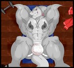 anthro bulge clothed clothing eyebrow_piercing eyebrow_ring facial_piercing gills grey_body gym jockstrap jockstrap_only male mostly_nude muscular muscular_anthro muscular_male nipples piercing public ring_piercing solo topless underwear underwear_only mr.brapion markshark fish marine shark