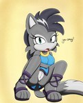 anthro anus black_hair breasts clothed clothing crouching female footwear fur genitals green_eyes grey_body grey_fur hair looking_at_viewer mostly_clothed no_underwear pussy sandals shoes simple_background solo asmadeus tenshigarden archie_comics sega sonic_the_hedgehog_(archie) sonic_the_hedgehog_(comics) sonic_the_hedgehog_(series) lupe_the_wolf canid canine canis mammal wolf absurd_res hi_res