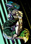 ambiguous_anthro ambiguous_gender anthro feet fingers fur horn machine solo standing toes shadify mammal protogen 2023 digital_media_(artwork) hi_res