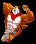 abs anthro balls genitals male mascot nipples orange_body pecs penis solo striped_body stripes vein veiny_muscles veiny_penis kumammoto_(artist) frosted_flakes kellogg's tony_the_tiger felid mammal pantherine tiger alpha_channel