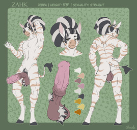 animal_genitalia animal_penis anthro balls big_balls big_penis black_hair body_hair equine_genitalia equine_penis erection genitals grey_hair hair hairy_balls huge_balls huge_penis looking_at_viewer looking_back looking_back_at_viewer male multicolored_body multicolored_hair navel penis pubes smile smiling_at_viewer solo two_tone_body two_tone_hair white_body yellow_eyes goolee zahk_(knight) equid equine mammal zebra 2025 absurd_res hi_res model_sheet