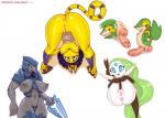 alien animal_crossing ankha_(animal_crossing) anthro anus armor balls bent_over big_anus big_balls big_penis biped black_nose breasts butt chelodoy clothed clothing dark_body dark_skin domestic_cat energy_sword english_text erect_nipples felid feline felis female front_view fur generation_5_pokemon genitals glistening glistening_body green_hair grey_body grey_nipples grey_skin hair halo_(series) hi_res holding_melee_weapon holding_object holding_sword holding_weapon huge_penis humanoid_genitalia humanoid_penis hyper hyper_genitalia hyper_penis jewelry leg_markings legendary_pokemon long_hair long_tail looking_at_viewer makeup male mammal markings mascara melee_weapon meloetta meloetta_(aria_form) microsoft multicolored_body multicolored_fur nintendo nipples noseless orange_eyes orange_nipples pale_skin penis pink_anus pink_pussy pokemon pokemon_(species) presenting presenting_anus presenting_hindquarters presenting_penis presenting_pussy pseudo_clothing pupils purple_body purple_eyes purple_fur pussy rear_view sangheili scalie simple_background sketch_page smile snivy socks_(marking) solo striped_markings striped_tail stripes sword tail tail_markings text two_tone_body two_tone_fur weapon white_background white_pupils wrappings xbox_game_studios y_anus yellow_body yellow_fur