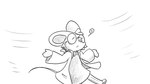 16:9 accessory animal_crossing anthro bow_ribbon bow_tie clothed clothing coat dragonweirdo dress emanata eyes_closed eyewear female gesture glasses greyscale hair_accessory hair_bow hair_ribbon hi_res lab_coat mammal mitten_hands monochrome mouse murid murine nintendo petri_(animal_crossing) ribbons rodent shrug simple_background solo story story_in_description swirl_emanata topwear wearing_glasses white_background widescreen