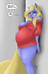 2014 animaniacs anthro blueberry_inflation english_text expansion female hi_res inflation lordaltros mammal minerva_mink mink mustelid musteline overweight overweight_anthro overweight_female solo text transformation true_musteline warner_brothers