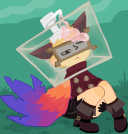 :< anthro boots brown_boots brown_clothing brown_footwear clothing detailed_background feathers footwear male mask orange_body orange_feathers purple_body purple_feathers red_body red_feathers shoes sitting sky soap solo tan_body tan_skin teal_sky guncht livly_island livly_island_(2021) animal_humanoid humanoid