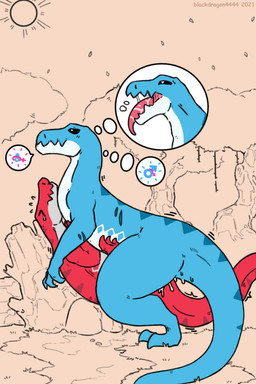3_fingers ahegao amazon_position ambiguous_penetration black_eyes blue_body blue_scales bodily_fluids claws detailed_background dialogue dominant dominant_female duo eye_roll fangs female female_on_top feral feral_on_feral fingers from_front_position fucked_silly genital_fluids grass grey_body grey_scales looking_pleasured male male/female male_on_bottom mental_pictographics on_bottom on_top penetration penile penile_penetration plant red_body red_scales rock sad saliva scales scar sex speech_bubble sun tail tears teeth thick_tail thick_thighs thought_bubble tight_fit tongue tongue_out tree tsundere white_body white_scales blackdragon4444 baryonyx dinosaur prehistoric_species reptile saurischian scalie spinosaurid theropod tyrannosaurid tyrannosauroid tyrannosaurus tyrannosaurus_rex 2021 2:3 hi_res pictographics