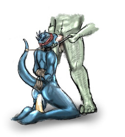 anal anal_penetration anthro arms_tied balls bdsm blindfold blue_body blue_scales bodily_fluids bondage bound butt collar collar_only cum cum_in_mouth cum_inside dildo dildo_sitting dominant double_penetration duo fellatio forced genital_fluids genitals green_body green_scales hair hands_behind_back horn kneeling leash leash_pull male male/male male_penetrated male_penetrating male_penetrating_male neck_to_tail_bondage nude oral oral_penetration penetration penile penis raised_tail restraints rope rope_bondage scales sex sex_toy submissive submissive_male tail tail_bondage tail_tied bugbean microsoft the_elder_scrolls argonian humanoid lizard orc reptile scalie sketch