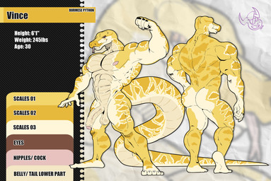 abs anthro back_muscles balls biceps big_muscles butt calf_muscles deltoids forearm_muscles foreskin forked_tongue genitals male muscular muscular_male nipples nude nude_anthro nude_male pecs penis scrotum_flap serratus solo tail text thick_tail tongue tongue_out trapezius triceps vein veiny_penis mr.brapion burmese_python lizard python reptile scalie snake absurd_res english_text hi_res model_sheet