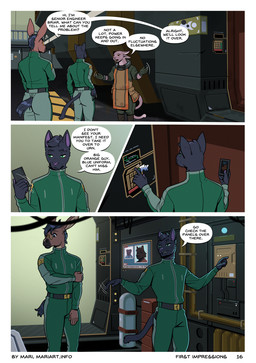 4_panel_comic 5_fingers anthro clothed clothed_anthro clothed_male clothing dialogue duo_focus eyewear fingers group male science_fiction speech_bubble text trio mariart briar_(mariart) lewis_(mariart) asinus donkey equid equine felid feline hybrid mammal mule comic digital_media_(artwork) english_text hi_res