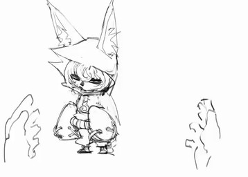 animal_nose big_ears clenched_teeth clothed clothing confusion disembodied_hand explosion eyelashes eyeshadow female female_humanoid finger_in_nose hood long_sleeves makeup pained_expression picking_nose solo spread_legs spreading teeth thrown touching_face upskirt zipper cheenmachine league_of_legends riot_games tencent vex_(lol) humanoid yordle 2026 2d_animation animated black_and_white digital_media_(artwork) frame_by_frame monochrome sketch