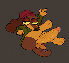 anthro balls beanie bedroom_eyes big_balls big_butt big_penis bodily_fluids butt claws clothed clothing freckled_butt freckled_face freckles genital_fluids genitals gynomorph hat headgear headwear huge_penis intersex leaking_precum looking_at_viewer narrowed_eyes pantsless penis precum seductive solo sweater topwear crazymazies mazie_(crazymazies) canid canine canis dachshund domestic_dog hunting_dog mammal hi_res trans_(lore) trans_woman_(lore)