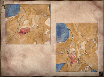 5_fingers animal_genitalia anthro anus aroused big_anus border bulge claws cloaca erection finger_claws fingers front_view gaping gaping_anus genital_slit genitals high-angle_view logo long_tail male male_anthro markings masturbation membrane_(anatomy) monotone_anus nude orange_body penetration penis pink_anus presenting simple_background solo spread_anus spread_cloaca spread_legs spread_slit spreading tail text textured_background three-quarter_view webbed_hands white_claws white_finger_claws yellow_body hdyly aquatic banana_eel eel fish moray_eel 2026 artist_logo artist_name character_request colored_sketch digital_drawing_(artwork) digital_media_(artwork) hi_res signature sketch male_(lore)