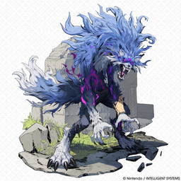 4_toes 5_fingers after_transformation alternate_species anthro barefoot black_nose blue_body blue_fur blue_hair blue_tail bottomwear claws clothed clothed_anthro clothed_male clothing corruption fangs feet finger_claws fingers fur furrification glowing glowing_eyes glowing_veins hair hindpaw humanoid_hands male multicolored_body multicolored_fur pants paws purple_glow sharp_teeth simple_background solo standing tail teeth text toe_claws toes tongue topless topless_anthro topless_male torn_bottomwear torn_clothing torn_pants two_tone_body two_tone_fur white_background white_body white_fur unknown_artist fire_emblem fire_emblem_shadows nintendo skoll_(fire_emblem) canid canine canis mammal wolf 1:1 absurd_res english_text hi_res official_art
