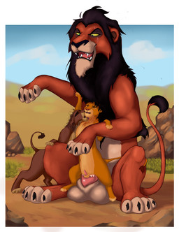 age_difference anal femboy feral forced group male male/male size_difference trio young younger_male lionleo98 disney the_lion_king kovu_(the_lion_king) scar_(the_lion_king) simba_(the_lion_king) felid lion mammal pantherine absurd_res hi_res