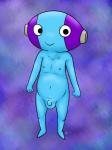 balls flaccid genitals looking_at_viewer male not_furry nude penis smile solo young zeklullaby dragon_ball zeno deity humanoid 2016 3:4 digital_media_(artwork) hi_res