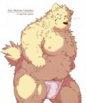 2015 anthro belly blush bulge canid canine canis clothing domestic_dog male mammal moobs nipples shimm simple_background slightly_chubby solo underwear white_background