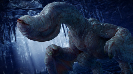 5_fingers ambiguous_gender bodily_fluids cave claws detailed_background dripping duo eyeless feral feral_pred finger_in_mouth fingers human_prey larger_ambiguous larger_feral lips membrane_(anatomy) membranous_wings neck_bulge night oral_vore outside partially_inside red_lips safe_vore saliva saliva_drip scales size_difference smaller_ambiguous smaller_human smile soft_vore standing swallowing translucent translucent_throat vein veiny_body vore wet white_body wings wrinkles ivorylagiacrus capcom monster_hunter flying_wyvern human khezu mammal scalie 16:9 2025 3d_(artwork) 4k absurd_res blender_(artwork) digital_media_(artwork) hi_res widescreen