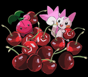 2_heads ambiguous_gender buckteeth cherry duo eyes_closed feral food fruit looking_at_another micro multi_head open_mouth pink_body plant simple_background tail teeth white_body 1south3927 nintendo pokemon cherubi elemental_creature flora_fauna food_creature generation_4_pokemon living_fruit mammal pachirisu pokemon_(species) rodent sciurid shiny_pokemon 2021 hi_res