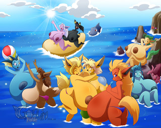 anthro anthrofied ball beach big_breasts big_nipples bikini black_body black_fur black_nipples blonde_hair blue_body blue_eyes blue_nipples blue_skin breast_squish breasts brown_body brown_fur brown_hair brown_nipples butt casual_nudity clothed clothing cloud dessert detailed_background ear_markings facial_markings feet female food fur green_hair grin group hair head_markings hindpaw hug huge_breasts hyper hyper_breasts ice_cream imminent_rape imminent_sex long_hair looking_back male markings nipples non-mammal_nipples nude open_mouth outside partially_submerged paws pokemorph ponytail purple_body purple_eyes purple_skin red_body red_eyes red_fur sand sea seaside sitting skimpy sky smile squish submissive submissive_female sun swimwear tail tight_clothing topless two-piece_swimsuit water white_hair yellow_body yellow_eyes yellow_fur goblinhordestudios nintendo pokemon blitza fan_character aquatic canid canine cephalopod coleoid decapodiform eevee eeveelution espeon fish flareon generation_1_pokemon generation_2_pokemon generation_4_pokemon glaceon jolteon leafeon mammal mollusk pokemon_(species) shark umbreon vaporeon 2012 5:4 hi_res