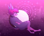 anthro bell bell_collar collar floating male solo space sparkles sparkling_eyes symbo universe tonkotsu_spicy_noodle lagomorph leporid mammal rabbit hi_res