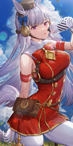 animal_ears big_breasts bottle breasts clothing container dress female gloves hair handwear holding_bottle holding_container holding_object holding_water_bottle horse_tail lens_flare long_hair outside purple_eyes red_clothing red_dress sky solo water_bottle white_clothing white_gloves white_hair white_handwear pillo_0000 cygames uma_musume_pretty_derby gold_ship_(pretty_derby) animal_humanoid equid equid_humanoid equine equine_humanoid horse_humanoid humanoid mammal mammal_humanoid 2021 hi_res
