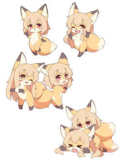 anthro bite blush blush_lines breasts chibi countershading duo ear_bite featureless_breasts featureless_crotch female fur gloves_(marking) leg_markings looking_at_viewer lying markings nude on_front one_eye_closed open_mouth orange_body orange_fur peach_eyes simple_background socks_(marking) standing white_background white_body white_countershading wink winking_at_viewer yellow_eyes matsuura canid canine fox mammal true_fox 2026 3:4 colored digital_drawing_(artwork) digital_media_(artwork) hi_res shaded