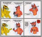 anthro bound comic_panel duo male male/male muzzle_(object) point_of_no_return self-bondage text kemira mythology kemira_redearth_(character) canid canine canis domestic_cat dragon felid feline felis hybrid mammal mythological_creature mythological_scalie scalie wolf english_text url