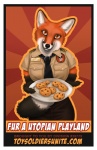 badge black_nose canine cookie english_text female food fox looking_at_viewer macorig necktie orange_eyes propaganda solo text uniform
Rating: Safe
Score: 6
User: Lulztron
Date: September 17, 2011