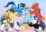armor big_macintosh_(mlp) blue_fur blue_hair bow bowing braeburn_(mlp) chaoskomori equine eyes_closed eyewear fancypants_(mlp) female feral fetlocks flying friendship_is_magic fur goggles gradient_background green_eyes hair half-closed_eyes hat hi_res horn horse male mammal massage monocle mouth_hold multi-colored_hair my_little_pony open_mouth orange_hair pegasus pie pony rainbow_dash_(mlp) raised_leg red_fur shaded shadow shining_armor_(mlp) sitting skinsuit smile soarin_(mlp) stool two_tone_hair unicorn vest white_fur wings wonderbolts_(mlp) yellow_fur yoke
Rating: Safe
Score: 4
User: Jatix
Date: March 25, 2014