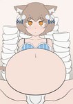 belly belly_expansion big_belly expansion feeding femboy male solo stuffing weight_gain pancak3 re:zero ferris_argyle animal_humanoid human humanoid mammal animated short_playtime