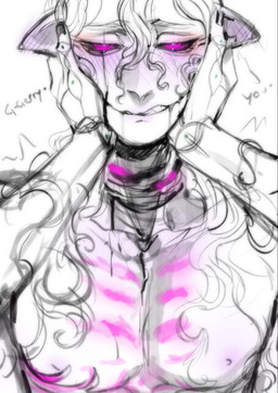ambiguous_gender curly_hair duo hair humanoid_pointy_ears long_hair male mastectomy_scar not_furry nude pointy_ears scar sharp_teeth simple_background smile teeth text the_distortion_(tma) visibly_trans blackberreh the_magnus_archives gerard_keay michael_shelley avatar_(tma) entity_(tma) human humanoid mammal spiral_(tma) absurd_res digital_media_(artwork) english_text hi_res sketch trans_(lore) trans_man_(lore)