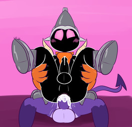 anal anal_penetration anthro anthro_penetrating anthro_penetrating_humanoid anus arm_support armor backward_arm_support balls bent_legs black_balls black_body black_penis blush bodily_fluids bodily_fluids_in_ass boots clothing cum cum_in_ass cum_inside cum_on_penis cumshot duo ejaculation empty_eyes extended_arms faceless_character faceless_male footwear fur genital_fluids genitals gradient_background grey_clothing grey_footwear grey_headwear hands_on_legs hands_on_thighs hands_under_legs headgear headwear helmet horn humanoid_genitalia humanoid_on_anthro humanoid_penetrated humanoid_penis interspecies kerchief knight legs_in_air legs_up male male/male male_penetrated male_penetrating male_penetrating_male mouthless no_pupils noseless orange_body orange_fur orgasm penetration penile penile_penetration penis penis_in_ass pink_background pink_eyes purple_balls purple_body purple_fur purple_penis sex shadow_penis shadow_sex shoes simple_background solo_focus spade_tail tail umbraphilia warrior year ultilix menzi_(emarosa) demon humanoid imp shadow_creature 2020 character_request dated hi_res signature