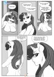 2019 anthro anthrofied big_breasts breasts comic convenient_censorship covering covering_breasts covering_self curled_hair dialogue duo english_text equid equine eyeshadow eyewear female friendship_is_magic glasses hair half-closed_eyes hasbro hi_res horn horse hot_tub long_hair looking_at_viewer looking_back makeup mammal multicolored_hair my_little_pony mythological_creature mythological_equine mythology narrowed_eyes nude open_mouth partially_submerged pia-sama pony rarity_(mlp) scar side_boob spike_(mlp) sunglasses text tongue two_tone_hair unicorn vinyl_scratch_(mlp) water