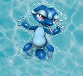 ambiguous_gender bedroom_eyes blue_body feral narrowed_eyes pool_float seductive solo tongue tongue_out water wave foxxxiny90 nintendo pokemon pokemon_winds_and_waves amphibian gecqua generation_10_pokemon pokemon_(species) scalie 2026 absurd_res hi_res