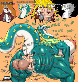 anthro areola armor balls big_balls big_breasts big_butt big_penis breasts buffed butt clothed clothing destroyed_clothing duo erection faceless_character faceless_male female from_behind_position genitals green_body growth headgear helmet horn huge_balls huge_breasts huge_penis humanoid_genitalia hyper hyper_balls hyper_genitalia hyper_micro hyper_penis interspecies knight larger_female macro male male/female male_penetrating markings meme_face micro muscle_growth muscle_size_difference nipples nude penetration penis plap_(sound) sex simple_background size_difference smaller_male smile tail text thick_thighs torn_clothing undressing vulva warrior wide_hips yellow_markings ze_blackball.d mythology jade_the_valkyria_dragon dragon human mammal mythological_creature mythological_scalie reptile scalie absurd_res digital_media_(artwork) english_text hi_res