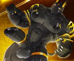 2021 abs anthro anubian_jackal anubis balls big_biceps big_muscles big_pecs big_penis black_body black_nipples black_penis canid canine canis claws deity egyptian_mythology erection foreskin genitals hi_res huge_muscles humanoid_genitalia humanoid_penis jackal magangz male mammal middle_eastern_mythology muscular muscular_anthro muscular_arms muscular_male muscular_thighs mythology nipples pecs penis solo tattoo thick_penis thick_thighs