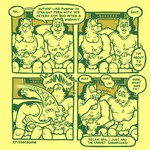 1:1 anthro anthro_on_anthro balls bodily_fluids bro bros_being_bros canid canine canis comic critterdome cum cum_in_mouth cum_inside dialogue domestic_dog duo english_text foreskin furniture genital_fluids genitals group_masturbation hair hair_over_eyes humanoid_genitalia humanoid_penis humor male male/male mammal masturbation motivational_poster muscle_shirt muscular muscular_male no_homo orientation_play penile penile_masturbation penis sofa speech_bubble stated_heterosexuality stated_sexuality text wolf